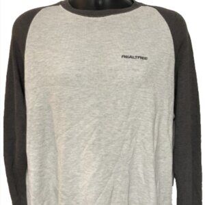 Realtree Mens XL Long Sleeve Crew Neck polyester/cotton blend dual color shirt